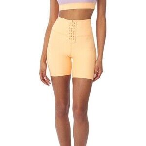 WeWoreWhat Lace Up Biker Short Solid Black Size XSmall NWT